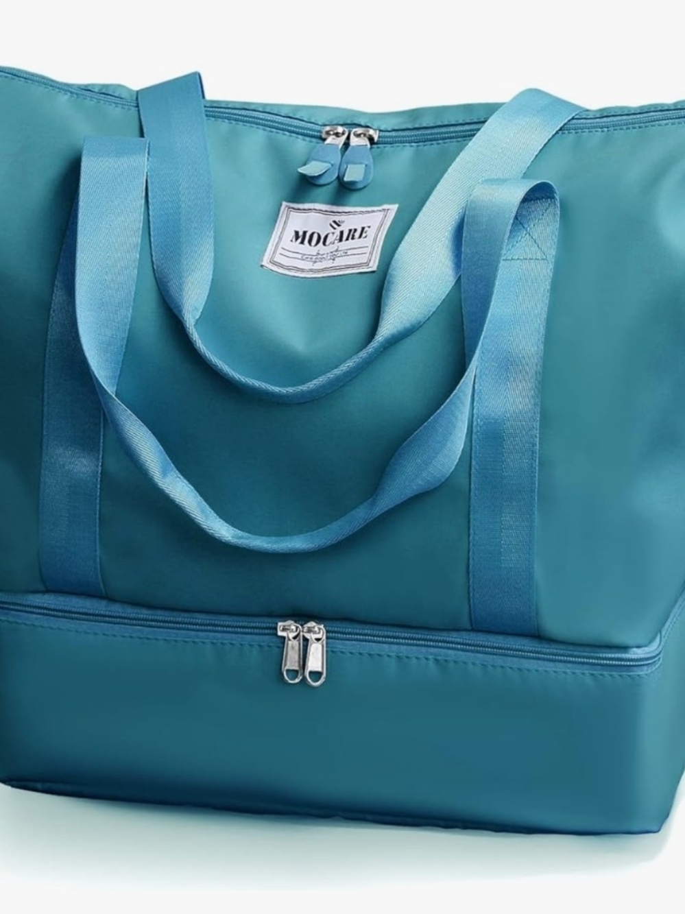 Turquoise Two-Tone Gym/Travel Tote